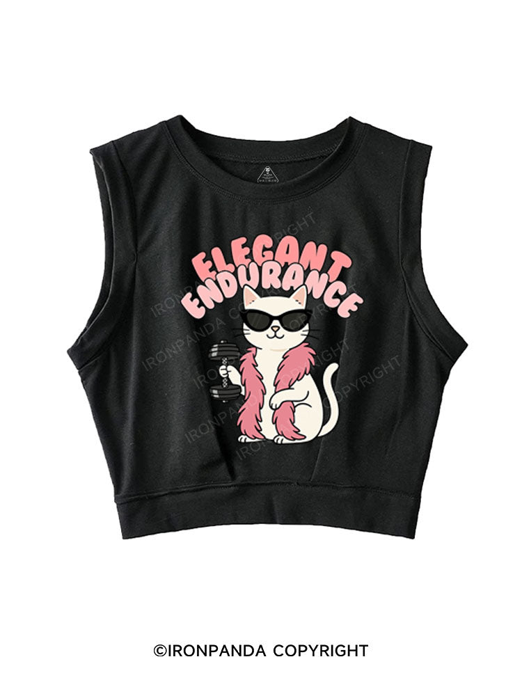 ELEGANT ENDURANCE SLEEVELESS CROP TOPS