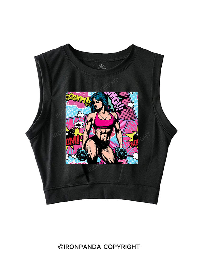 BOOM!! GYM SLEEVELESS CROP TOPS