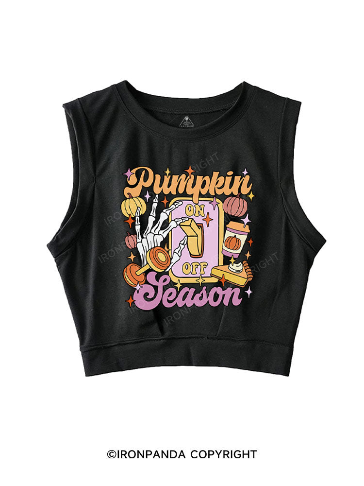 PUMPKIN SEASON SLEEVELESS CROP TOPS