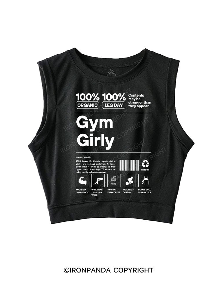 GYM GIRLY SLEEVELESS CROP TOPS