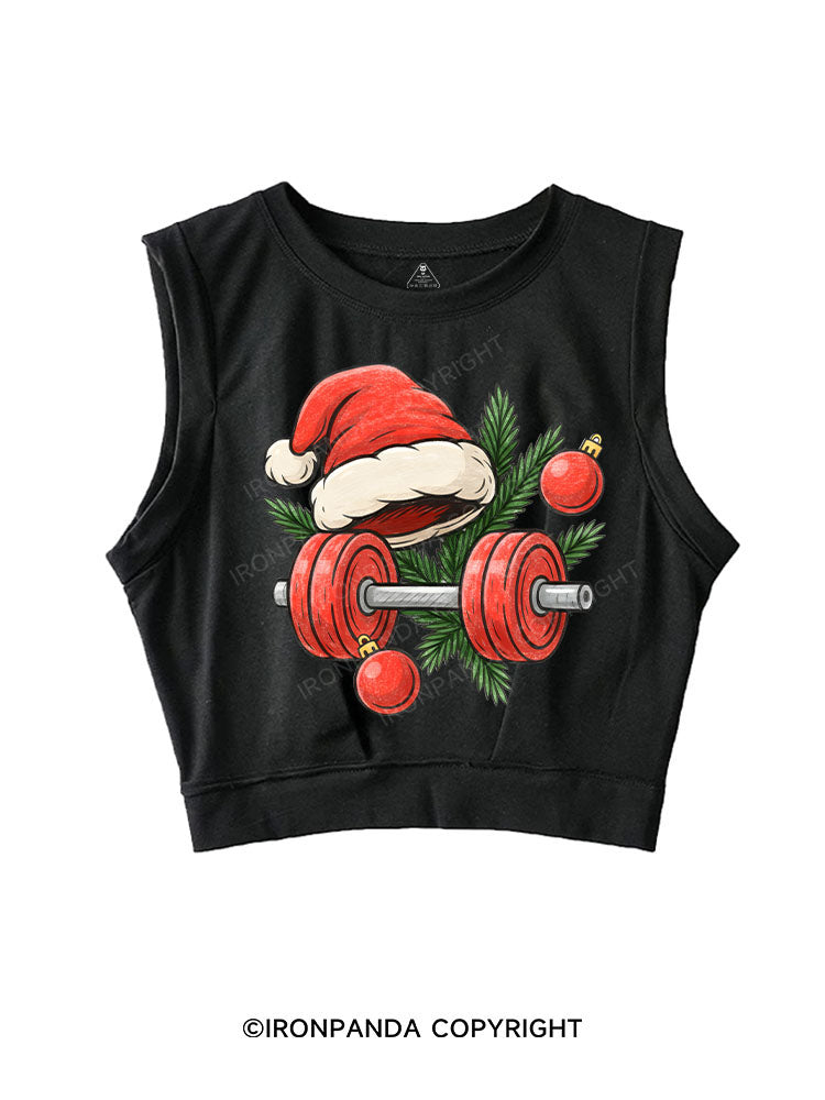HO HO HO, TIME TO LIFT! SLEEVELESS CROP TOPS