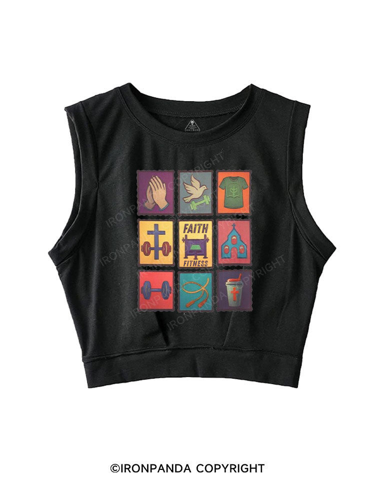 FAITH & FITNESS SLEEVELESS CROP TOPS