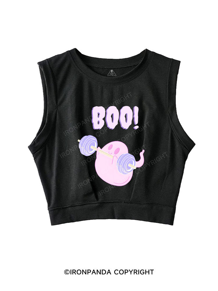 BOO! SLEEVELESS CROP TOPS