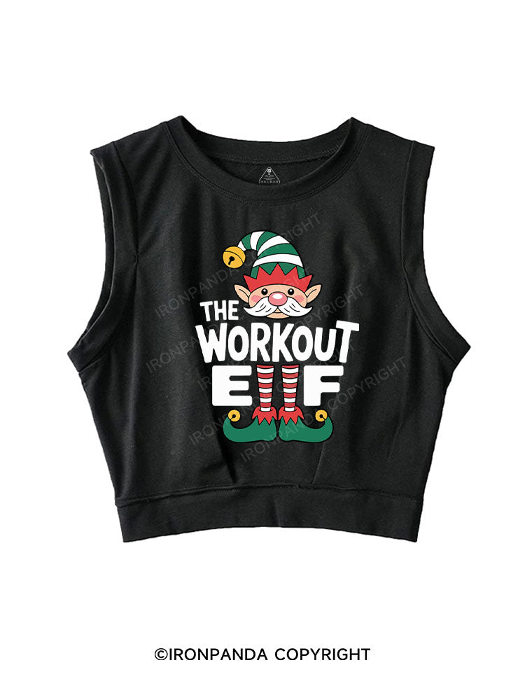THE WORKOUT ELF SLEEVELESS CROP TOPS