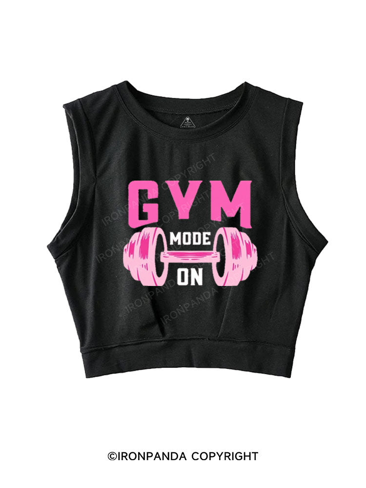 GYM MODE ON SLEEVELESS CROP TOPS