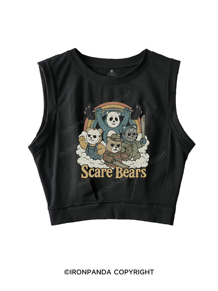 SCARE BEARS SLEEVELESS CROP TOPS