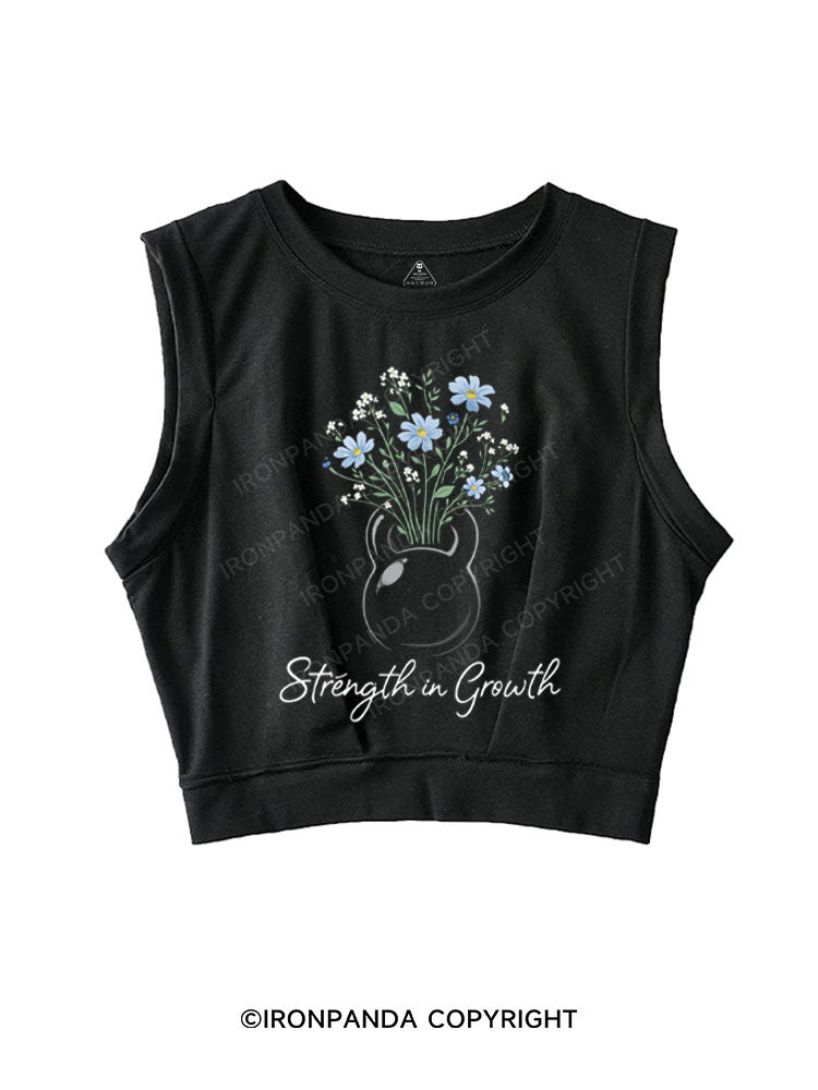 STRENGTH IN GROWTH SLEEVELESS CROP TOPS