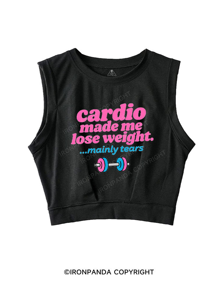 CARDIO MADE ME LOSE WEIGHT... MAINLY TEARS SLEEVELESS CROP TOPS