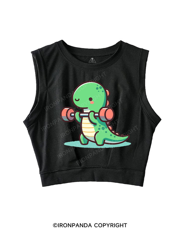 DINO GAINS SLEEVELESS CROP TOPS