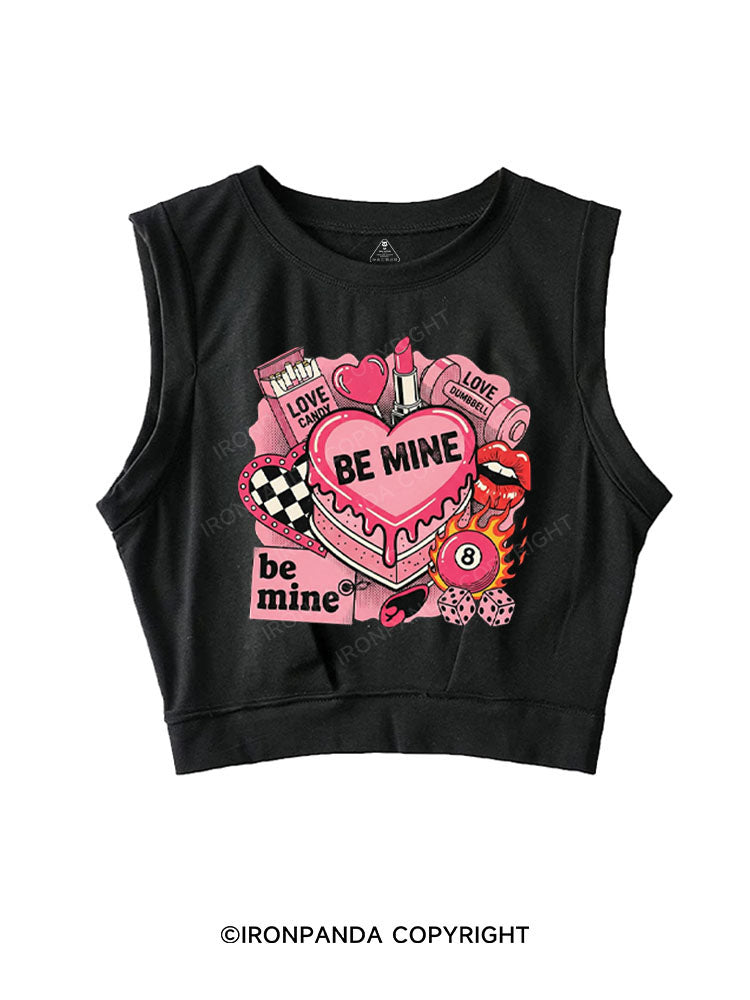 BE MINE SLEEVELESS CROP TOPS
