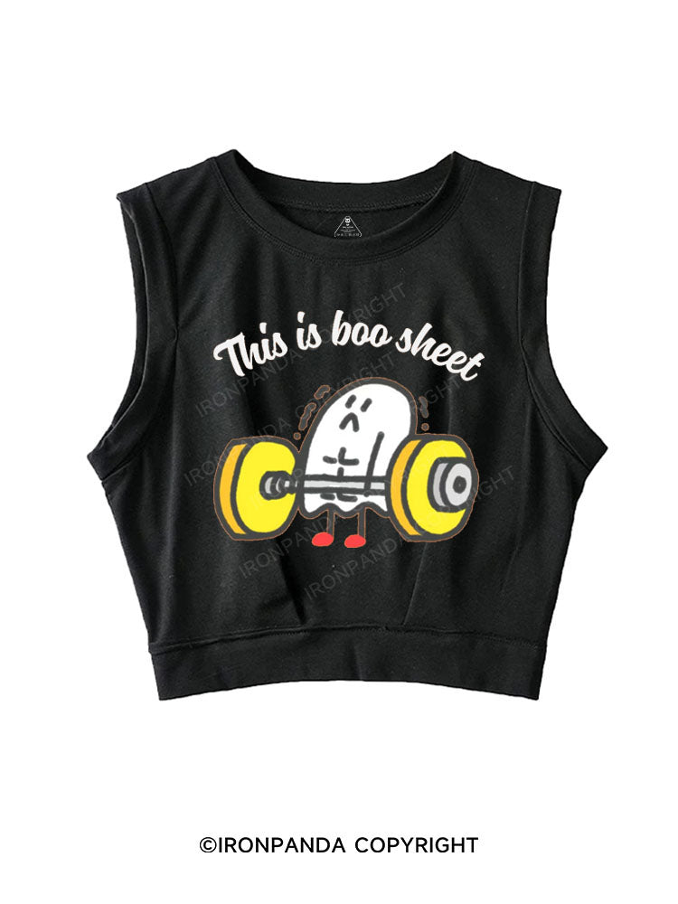 THIS IS BOO SHEET SLEEVELESS CROP TOPS