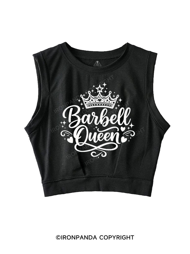 BARBELL QUEEN SLEEVELESS CROP TOPS