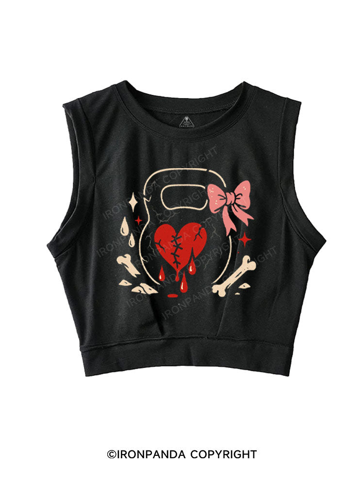 BROKEN BUT STRONG SLEEVELESS CROP TOPS