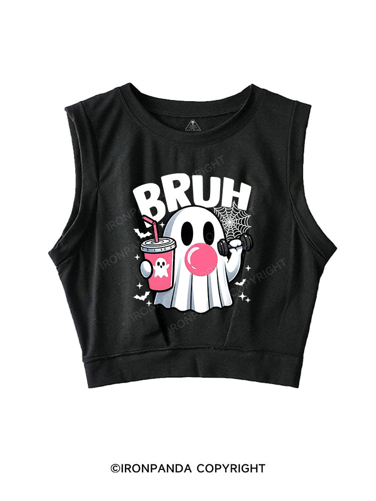 BRUH SLEEVELESS CROP TOPS