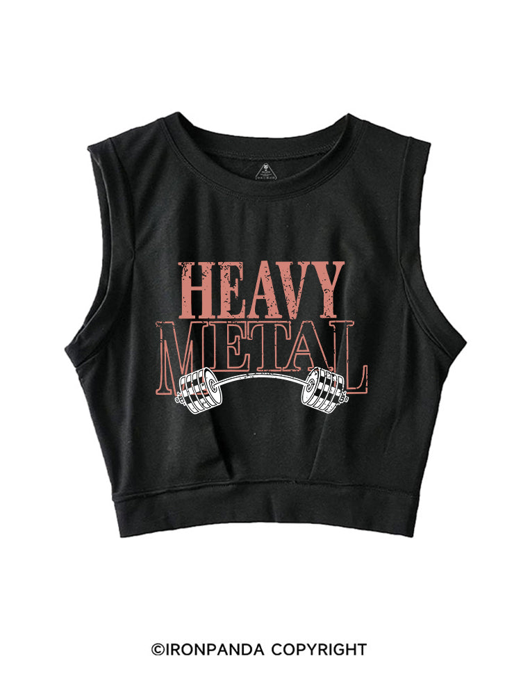 HEAVY METAL FITNESS SLEEVELESS CROP TOPS