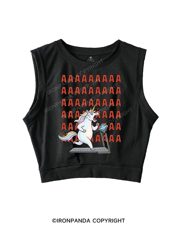 unicorn  cardio SLEEVELESS CROP TOPS