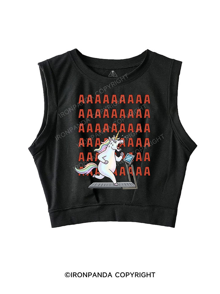 unicorn  cardio SLEEVELESS CROP TOPS