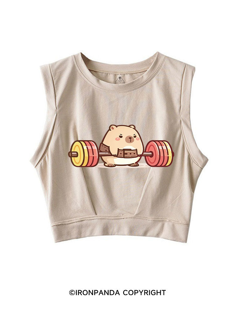 COACH BEARBELL SLEEVELESS CROP TOPS