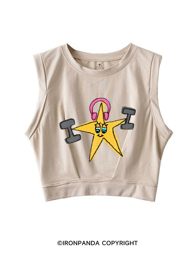 STARBELL SLEEVELESS CROP TOPS