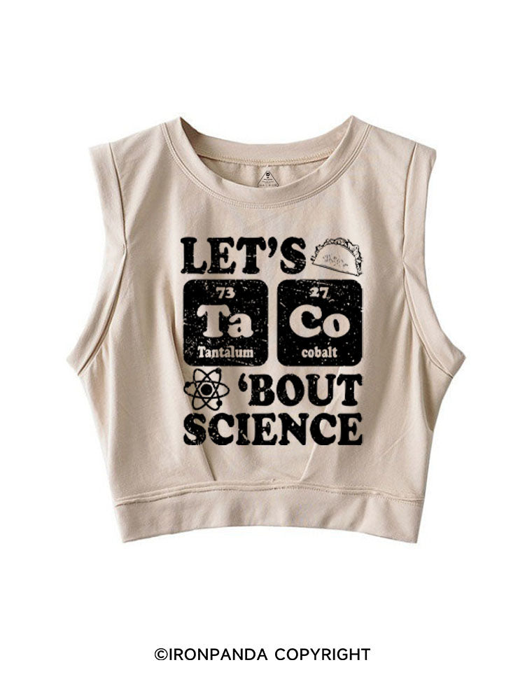 LET'S TACO SLEEVELESS CROP TOPS
