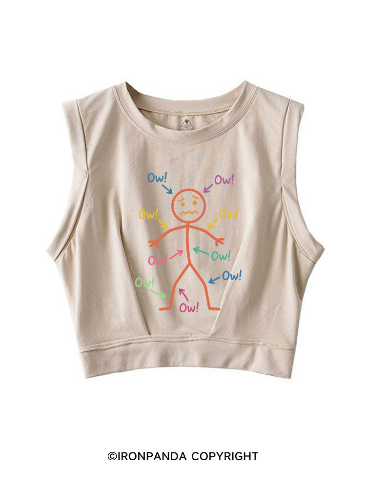 OW! SLEEVELESS CROP TOPS