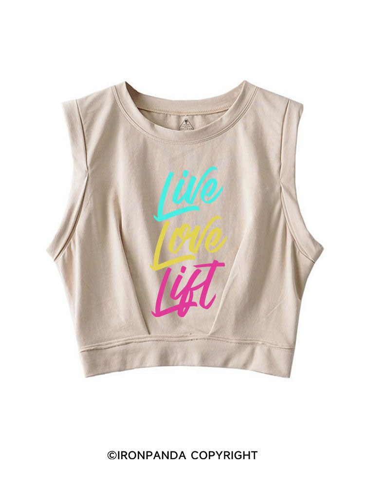 LIVE LOVE LIFT SLEEVELESS CROP TOPS