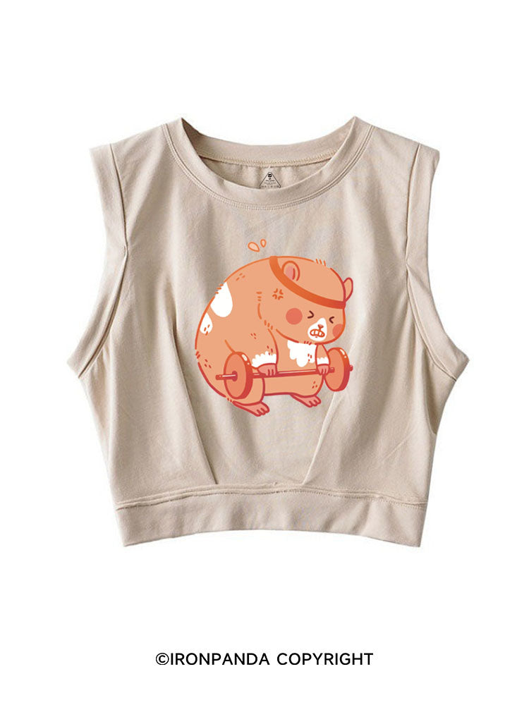 BUFF MUFFIN HAMSTER SLEEVELESS CROP TOPS