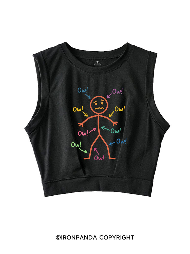 OW! SLEEVELESS CROP TOPS