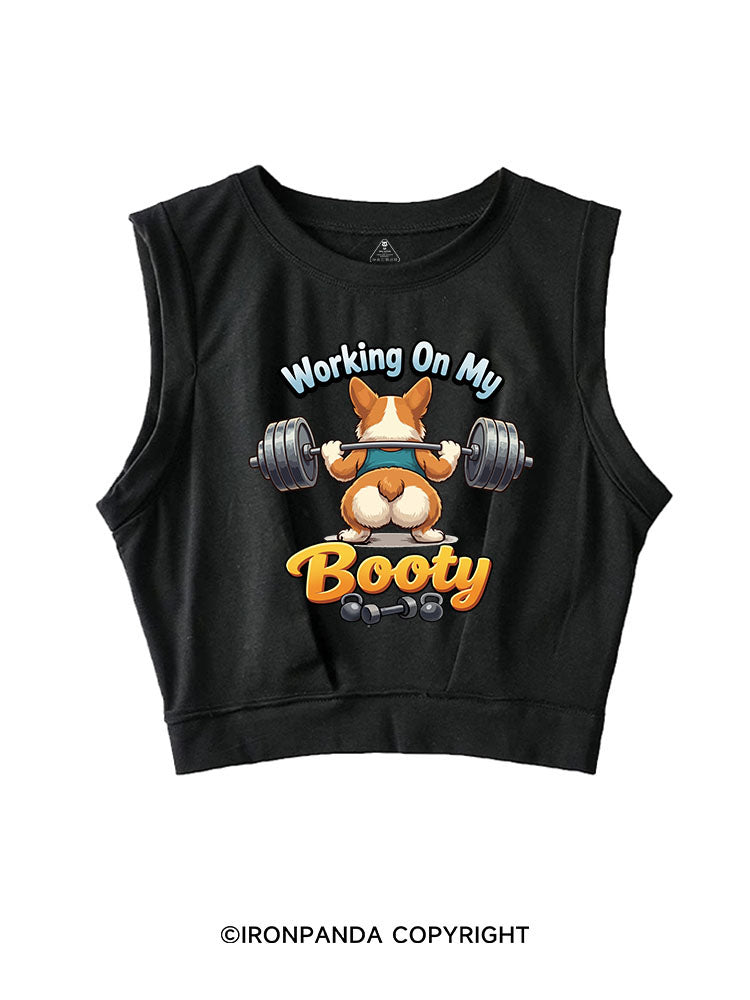 working on my booty SLEEVELESS CROP TOPS