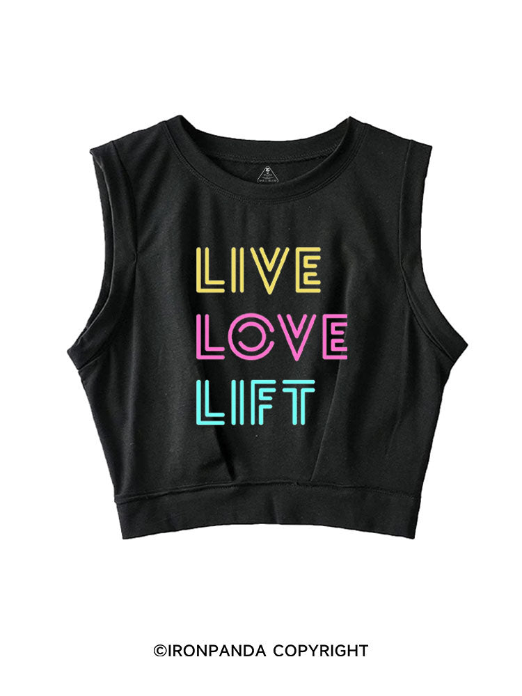 LIVE LOVE LIFT WORKOUT SLEEVELESS CROP TOPS
