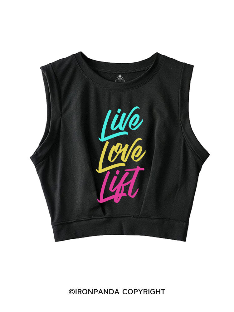LIVE LOVE LIFT SLEEVELESS CROP TOPS