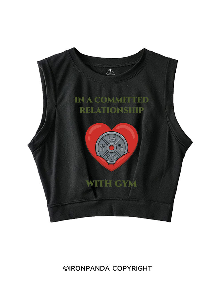 IN A COMMITTED WITH GYM SLEEVELESS CROP TOPS