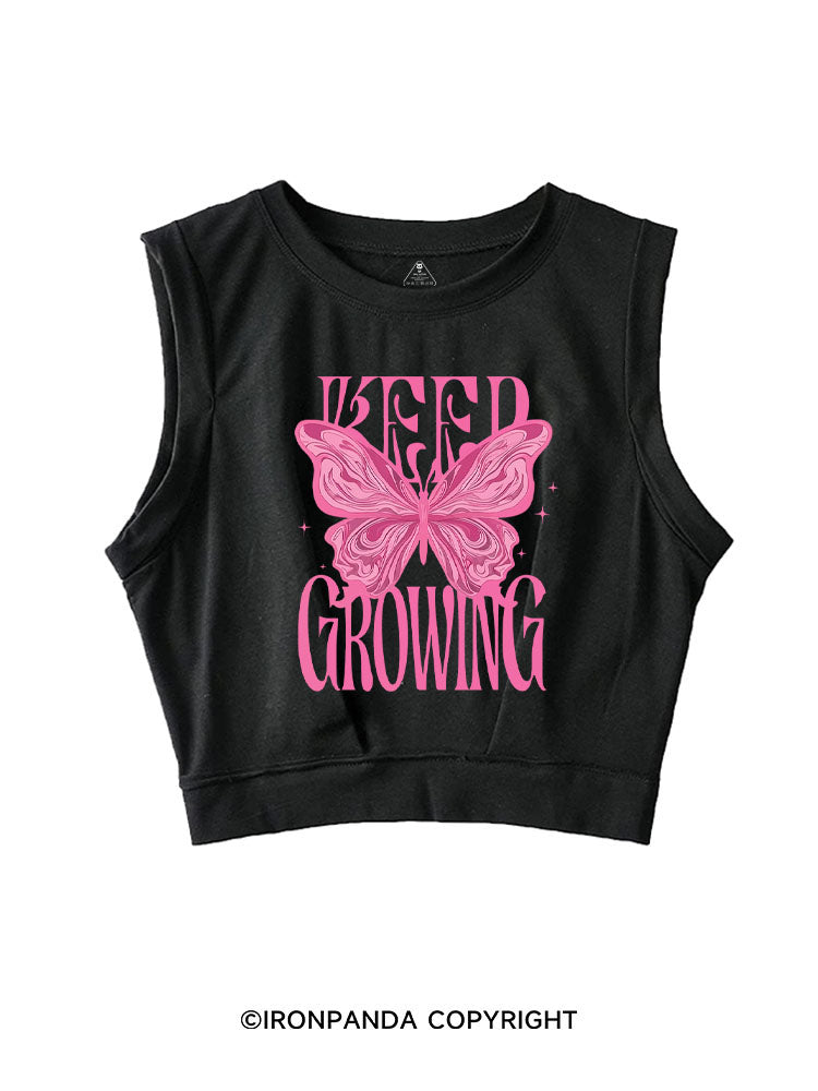 KEEP GROWING SLEEVELESS CROP TOPS