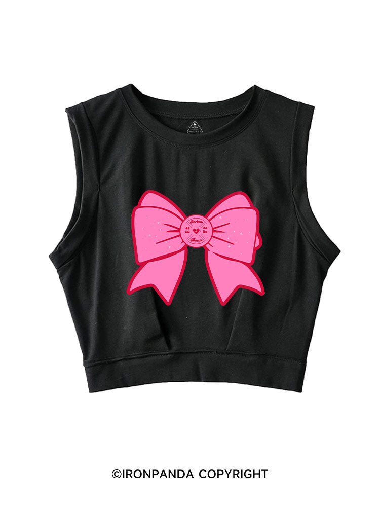 PINK PLATE PRINCESS SLEEVELESS CROP TOPS