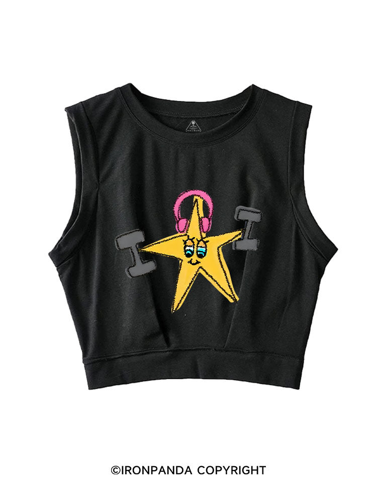 STARBELL SLEEVELESS CROP TOPS