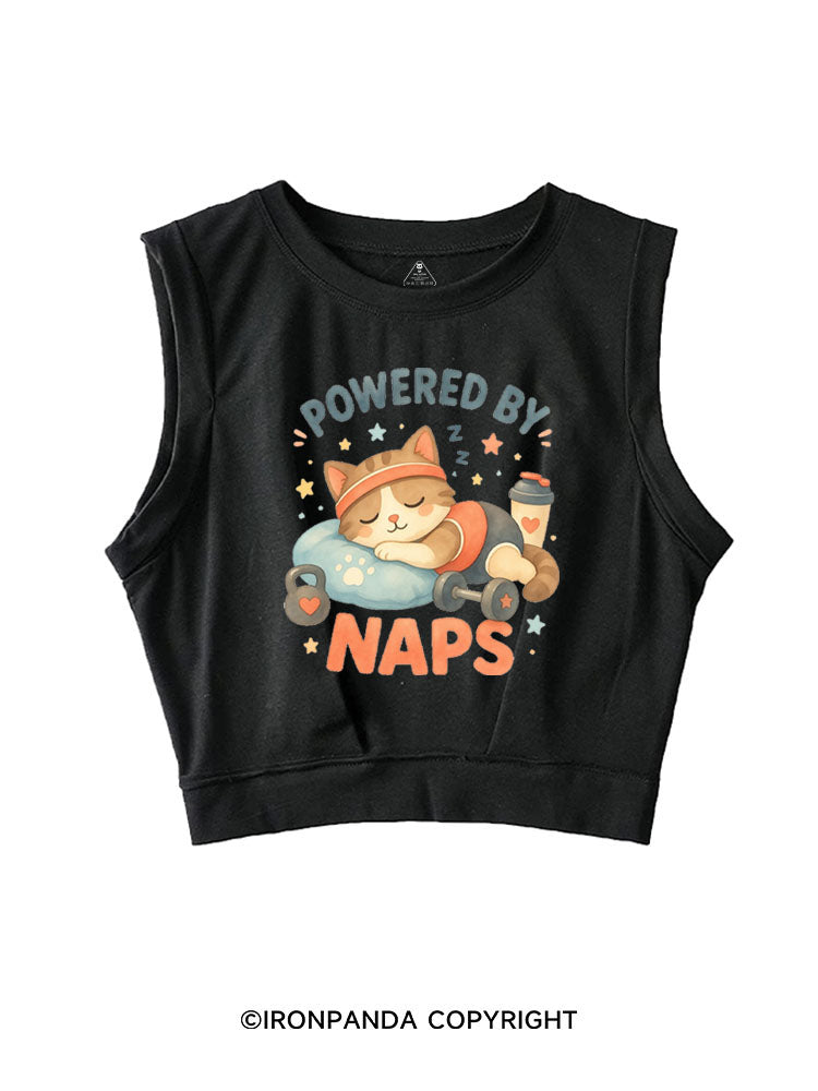 POWERED BY NAPS SLEEVELESS CROP TOPS