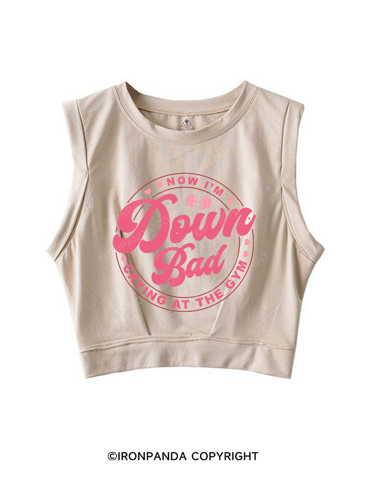 DOWN BAD CRYING AT THE GYM SLEEVELESS CROP TOPS