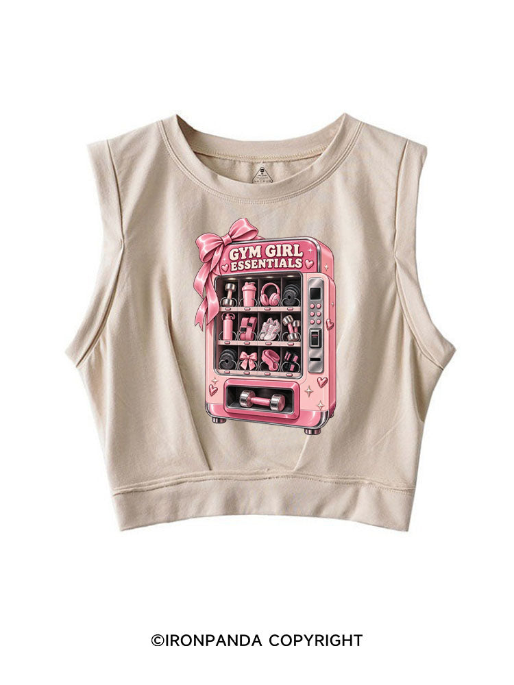 GYM GIRL ESSENTIALS VENDING MACHINE SLEEVELESS CROP TOPS