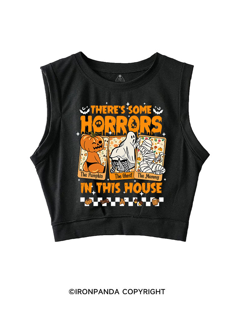 THERE'S SOME HORRORS IN THIS HOUSE SLEEVELESS CROP TOPS