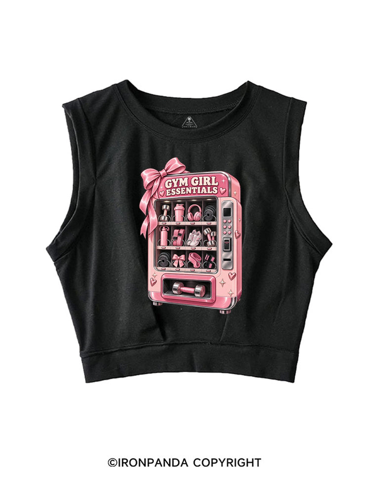 GYM GIRL ESSENTIALS VENDING MACHINE SLEEVELESS CROP TOPS