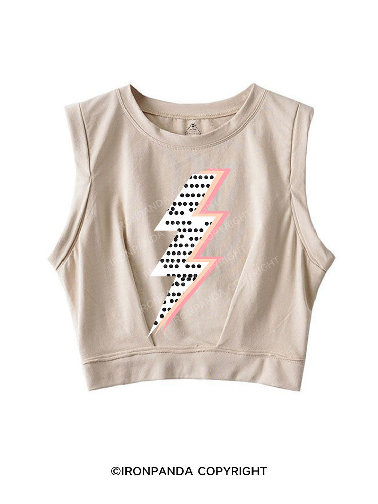 LIGHTING Sleeveless Crop Tops