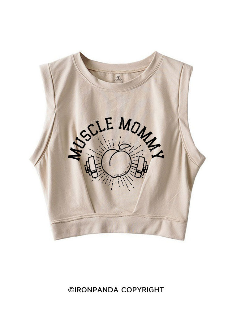 MUSCLE Mom  SLEEVELESS CROP TOPS