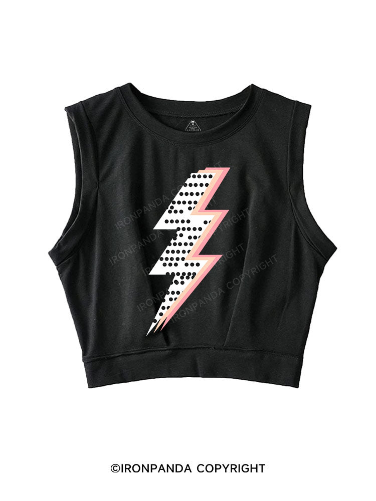 LIGHTING Sleeveless Crop Tops