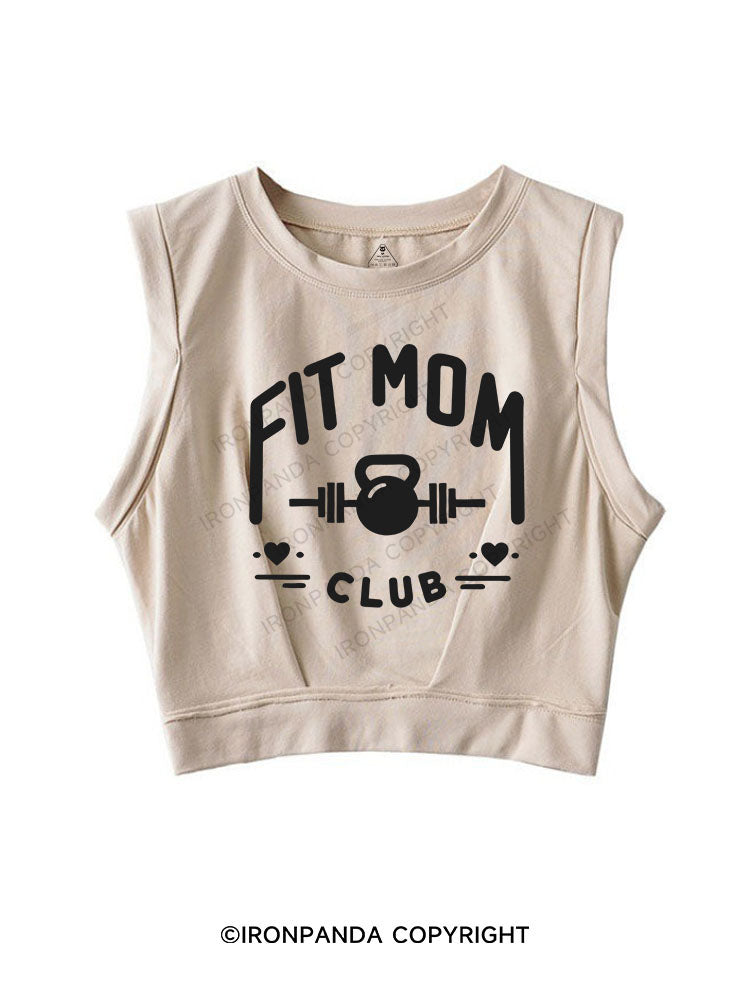 FIT MOM CLUB SLEEVELESS CROP TOPS