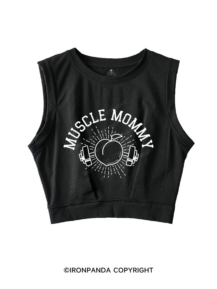 MUSCLE Mom  SLEEVELESS CROP TOPS