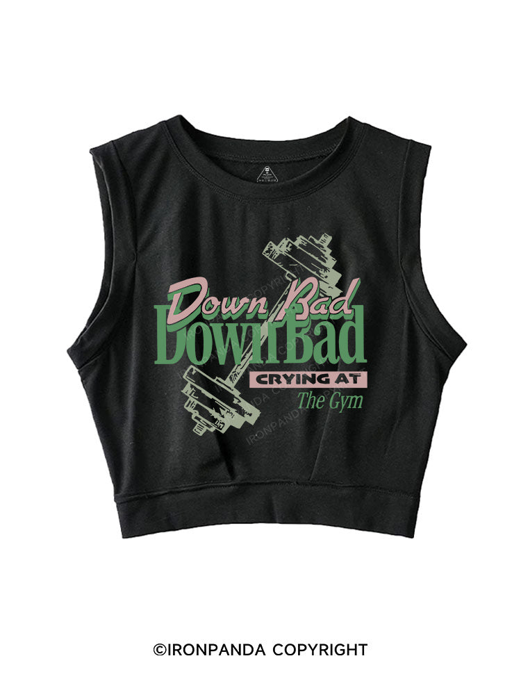 down bad Sleeveless Crop Tops