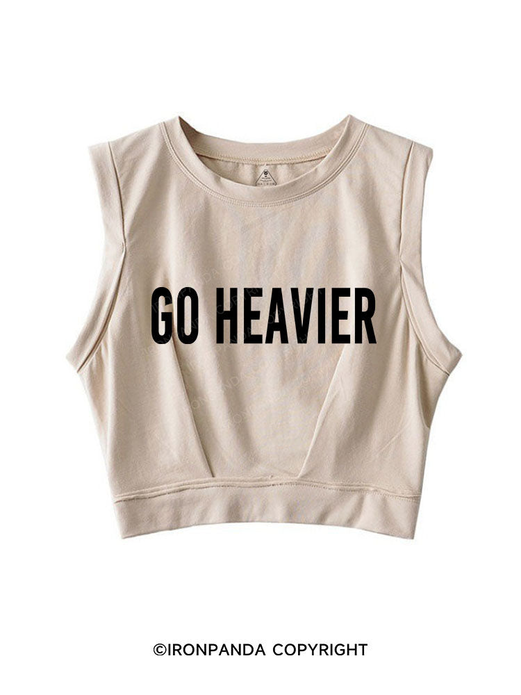 GO HEAVIER SLEEVELESS CROP TOPS