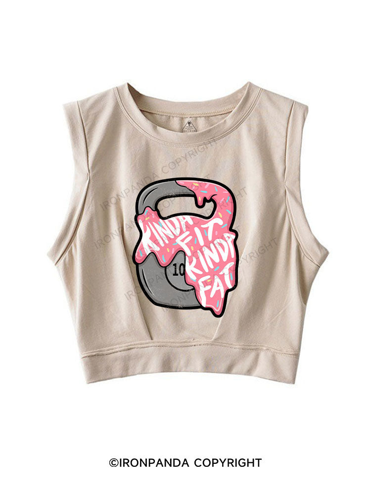 kinda fit sorta fat SLEEVELESS CROP TOPS