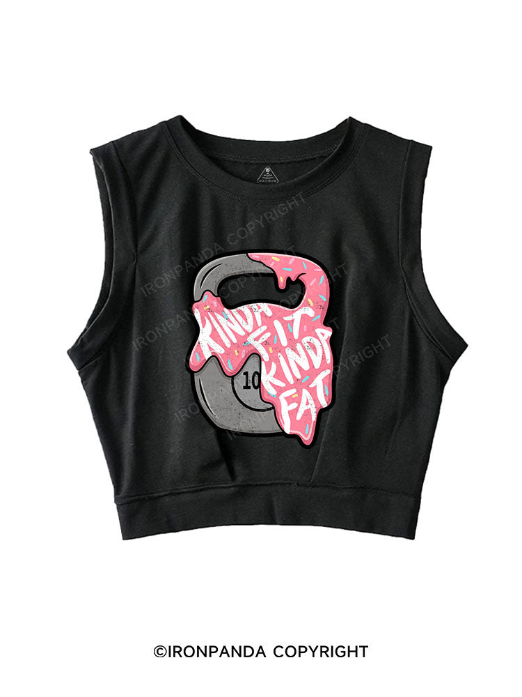kinda fit sorta fat SLEEVELESS CROP TOPS