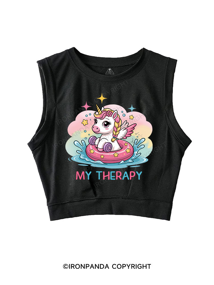 MY THERAPY SLEEVELESS CROP TOPS